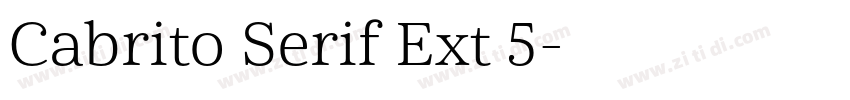 Cabrito Serif Ext 5字体转换